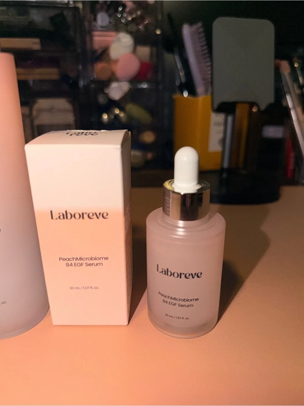 2 items: Laboreve PeachMicrobiome 78 PDRN Toner & Laboreve 84 EGF Serum